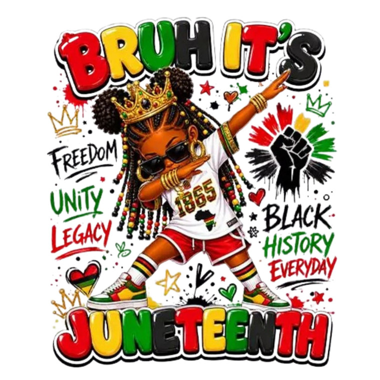 (2 Qty) Bruh Its Juneteenth - DTF transfer