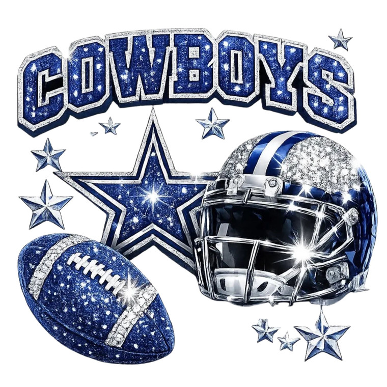 (2 Qty) Cow Boys Sports- DTF transfer