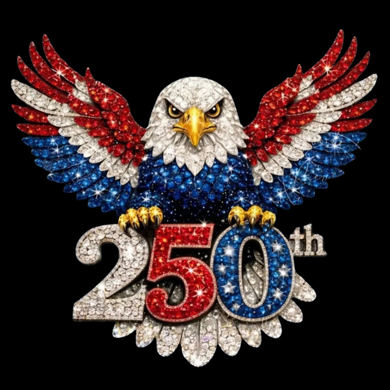 (2 Qty) 250th Eagle America- DTF transfer