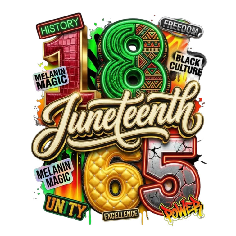 (2 Qty) Juneteenth  Unity 1865 DTF transfer