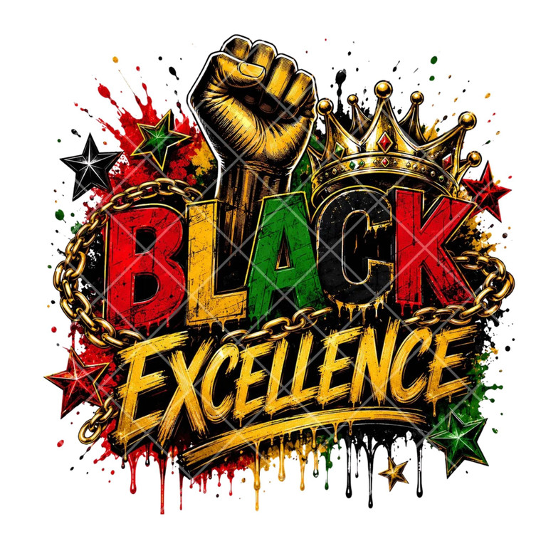 (2 Qty) Juneteenth Retro Black Excellence - DTF transfer