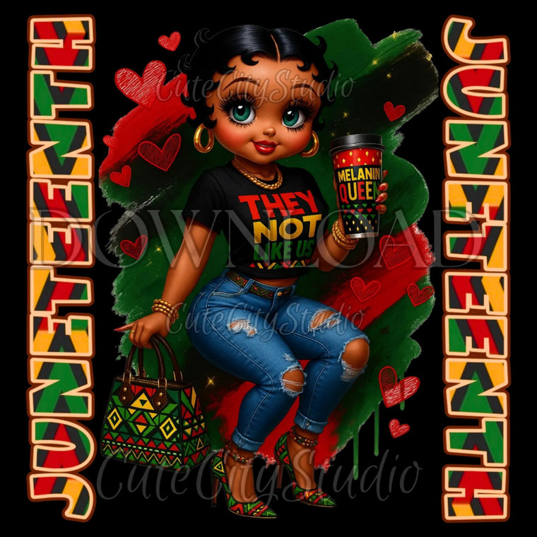 (2 Qty) Juneteenth Melanin Queen - DTF transfer