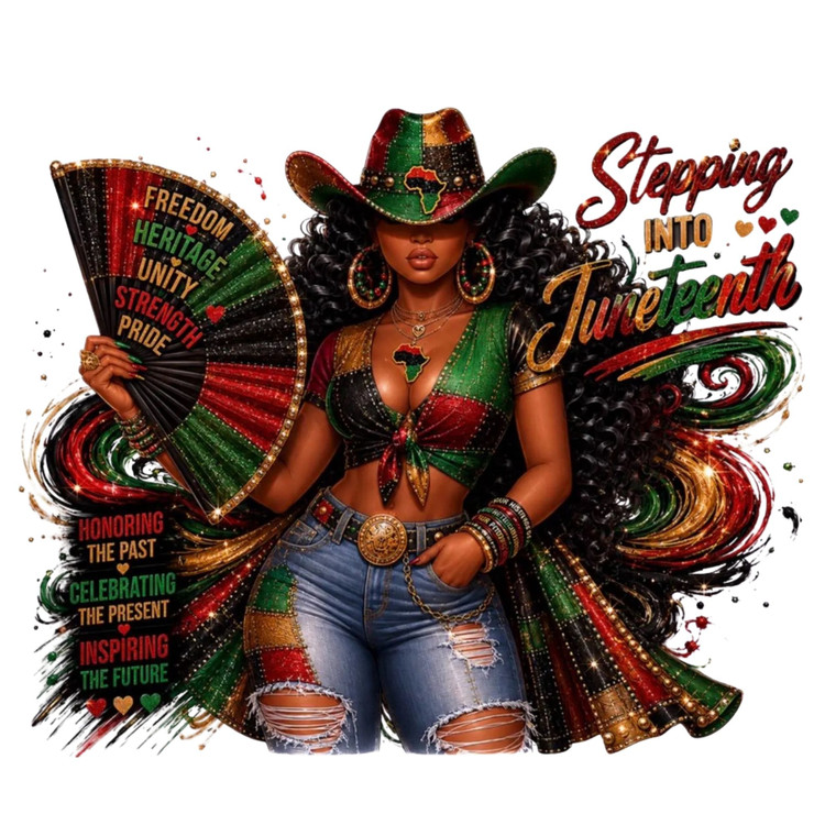 (2 Qty) Stepping Into Juneteenth Inspiring The Future - DTF transfer