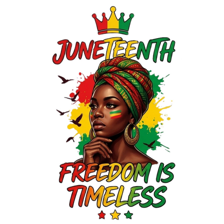 (2 Qty) Juneteenth Freedom Is Timeless - DTF transfer