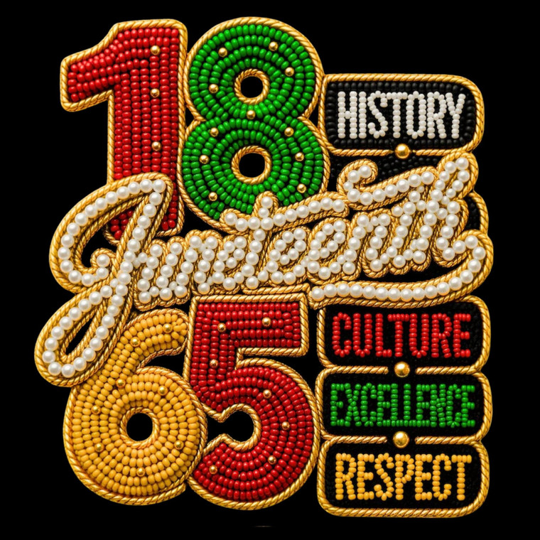 (2 Qty) 1865 Juneteenth Respect Pearls - DTF transfer