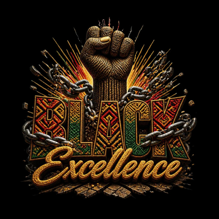 (2 Qty) Juneteenth Black Excellence Fist Hand - DTF transfer