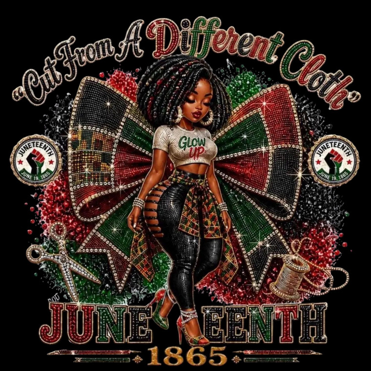 (2 Qty) Juneteenth Cut From A Different Cloth - DTF transfer