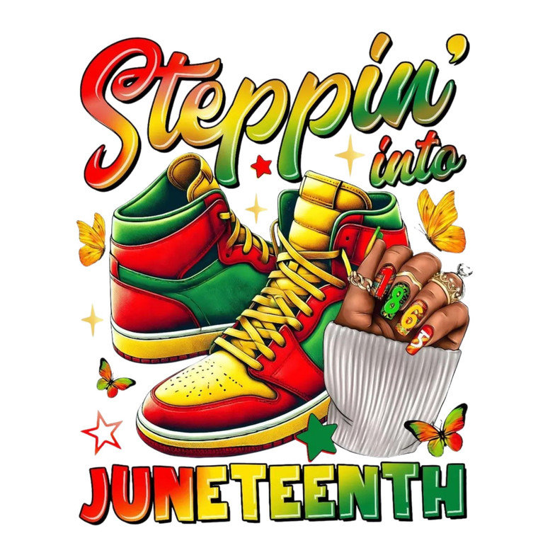 (2 Qty) Steppin Into Juneteenth Nails - DTF transfer