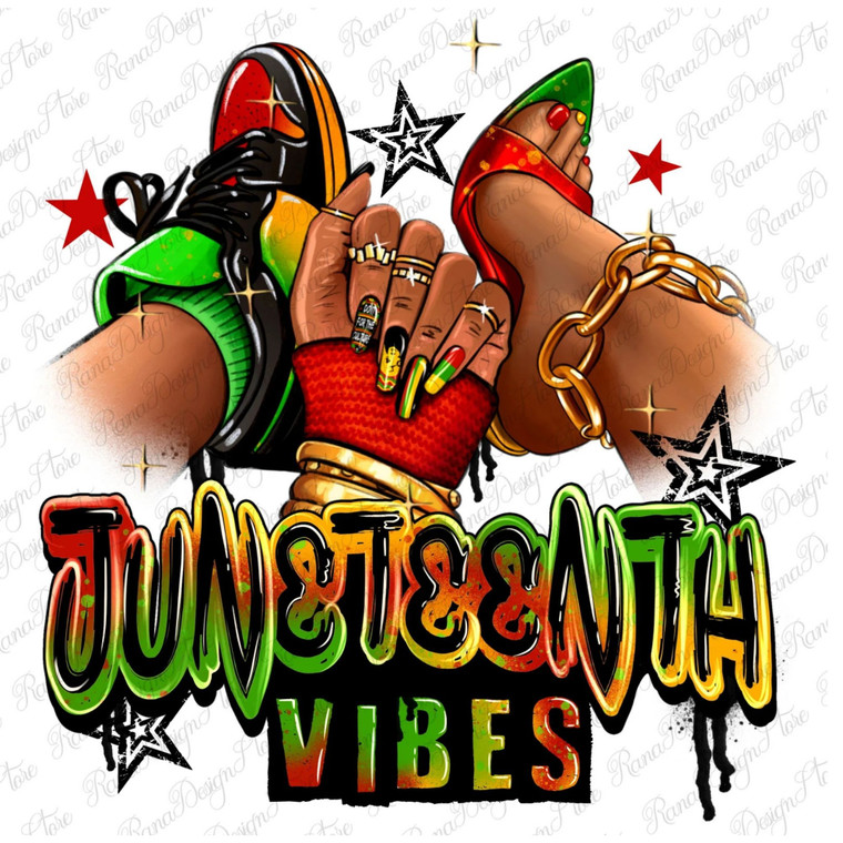 (2 Qty) Steppin Into Juneteenth Heel And Shoe - DTF transfer