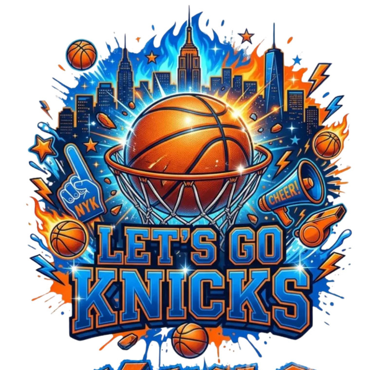 (2 Qty) Retro New York Lets Go Knicks - DTF transfer