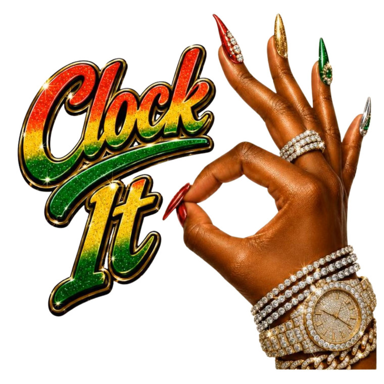 (2 Qty) Clock It Hand - DTF transfer