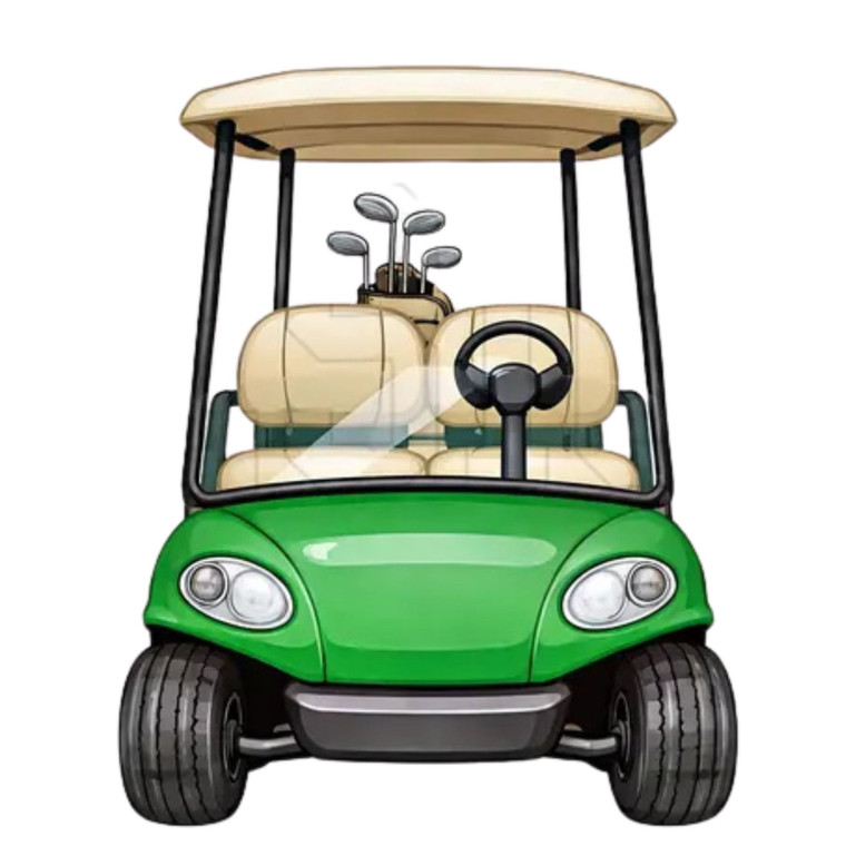 (2 Qty) Golf Cart - DTF transfer