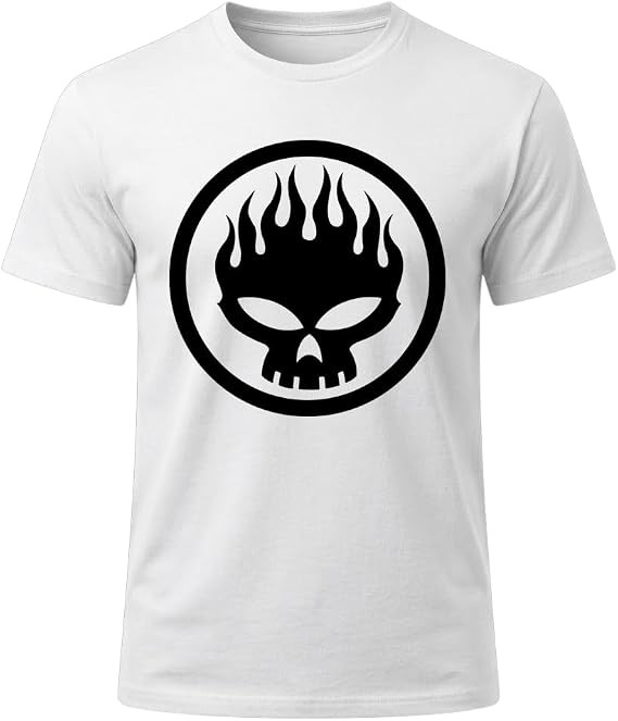 Flaming Skull Graphic T-Shirt – Bold Fire Skull Logo Tee