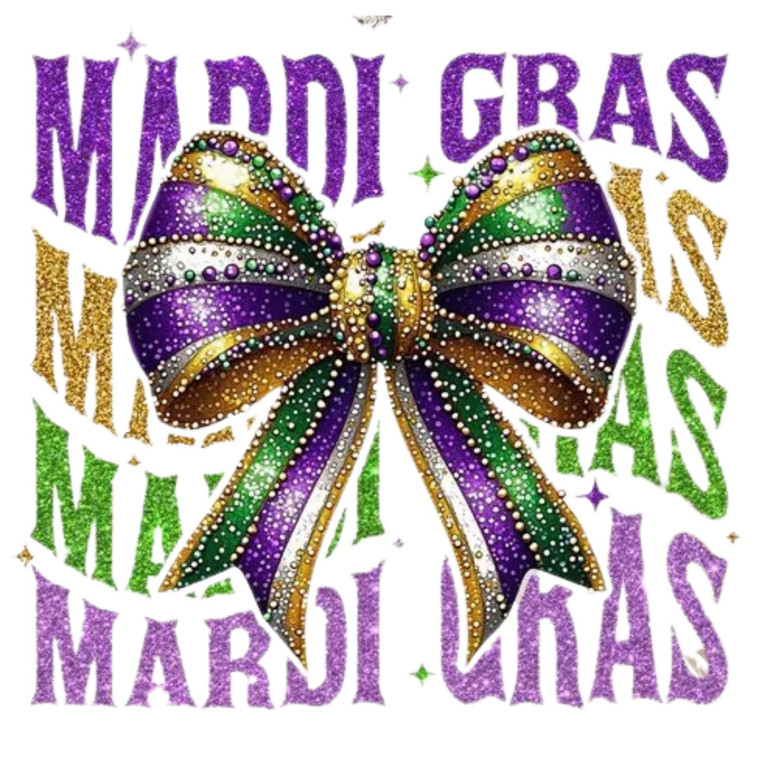 (2 Qty) Mardi Gra Gras - DTF transfers