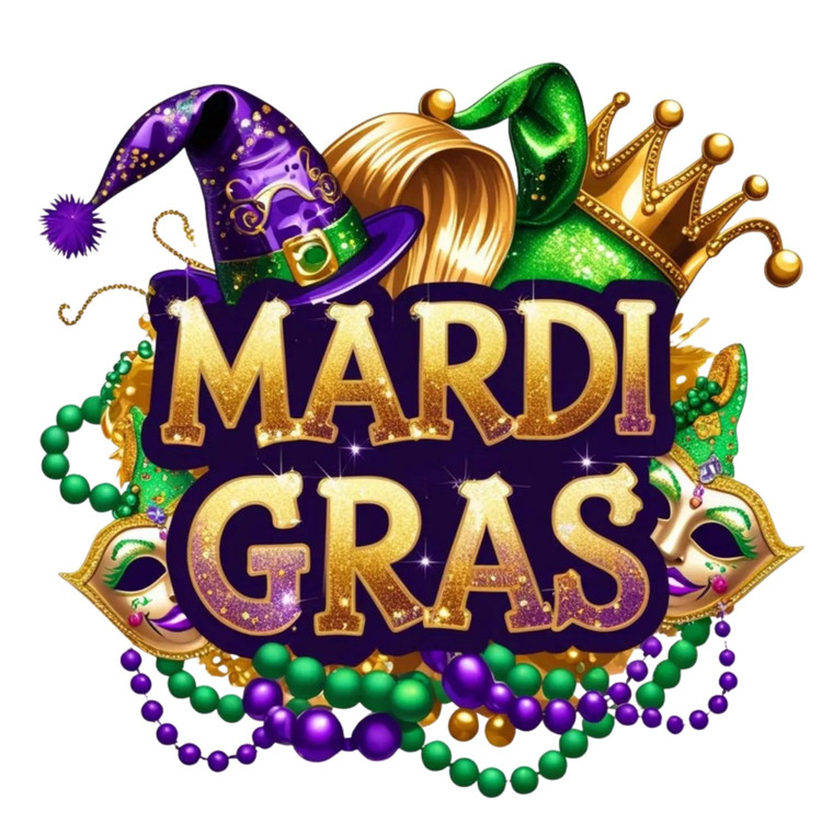 (2 Qty) Mardi Gras Pearl - DTF transfers