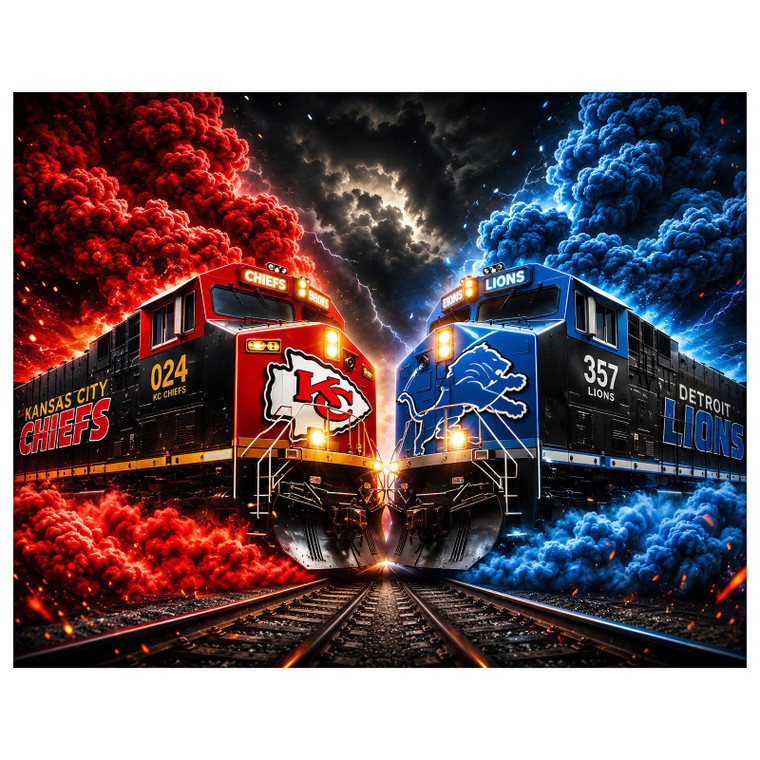(Total 12 Qty) Chiefs Vs Lions Train DTF transfers