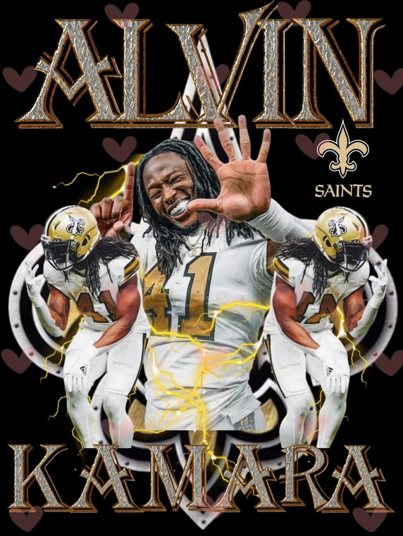 (2 Qty) Saints Alvin Kamara Hands Up -  DTF transfers