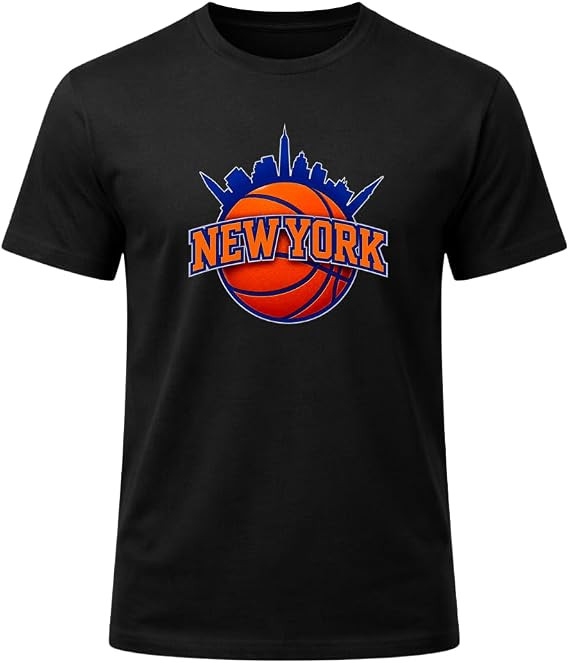 New York Inspired Sticker on Black Tee - DTF
