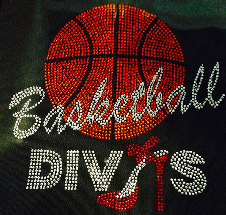 Large Basketball Divas Rhinestone Transfer