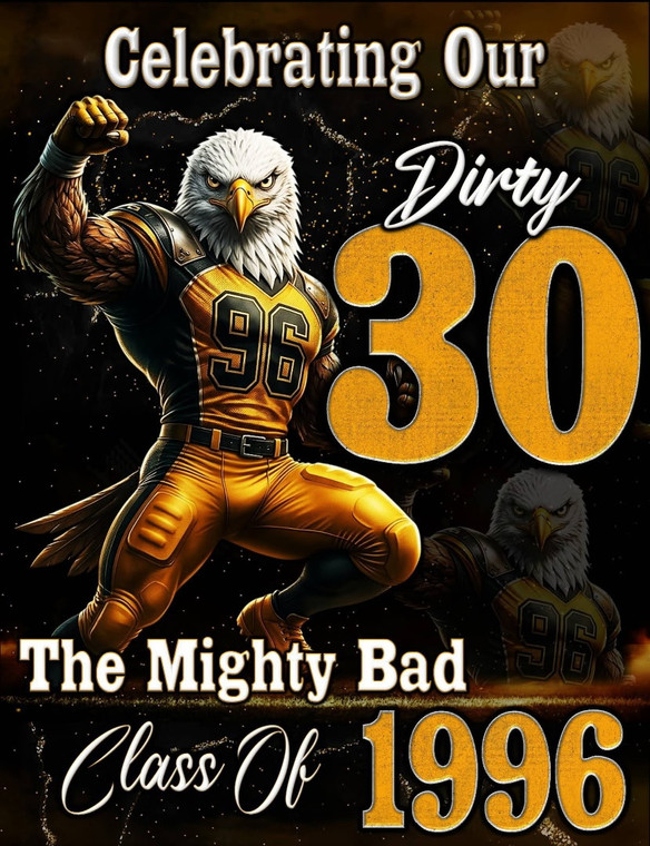 (2 Qty of each 3 designs) Class of 1996, Holy Springs,  Saints Nation - custom DTF transfer