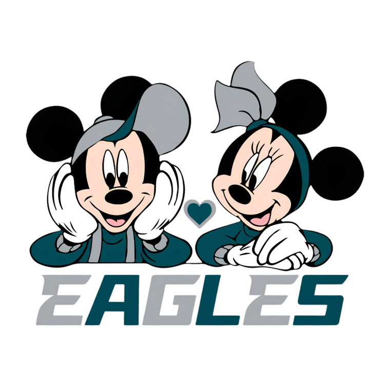 (2 Qty) Eagles Mickey - custom DTF transfer