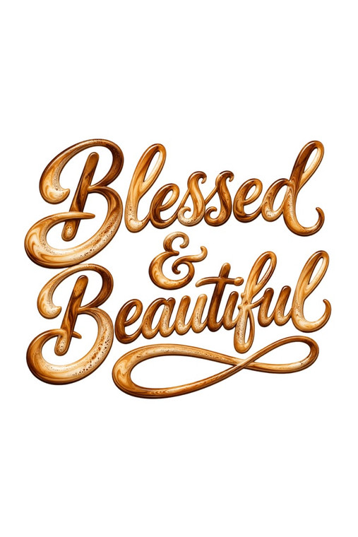 (2 Qty) Blessed & Beautiful custom DTF transfer