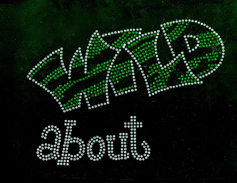 Wild About (GREEN) Rhinestone Transfer Iron on