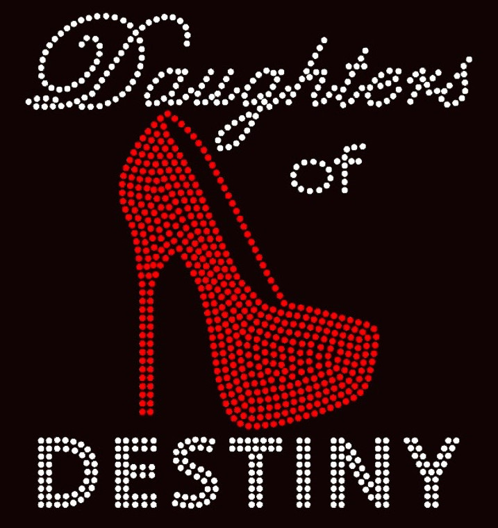 Daughters of Destiny Heel Stiletto Religious Rhinestone transfer 