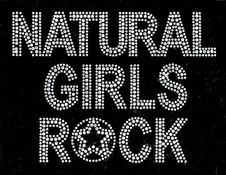 (Text) Natural Girls Rock (Clear) Afro Rhinestone Transfer