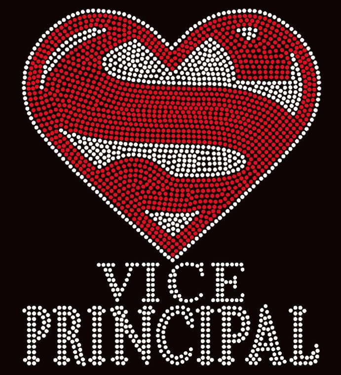 Super Vice Principal School Rhinestone Transfer