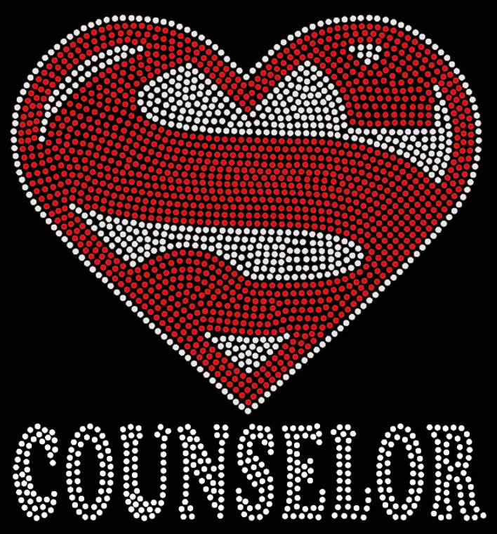 Super Counselor School Rhinestone Transfer