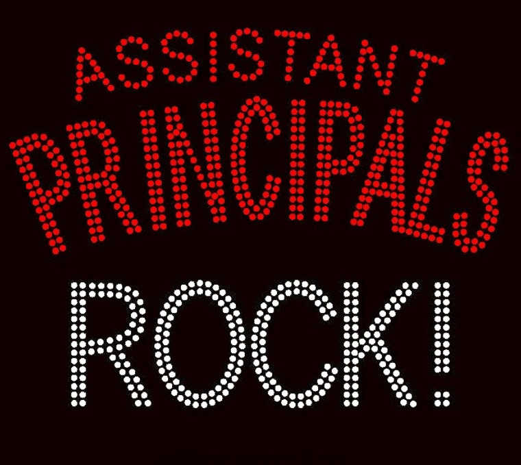 Assistant Principals Rock! School Rhinestone Transfer