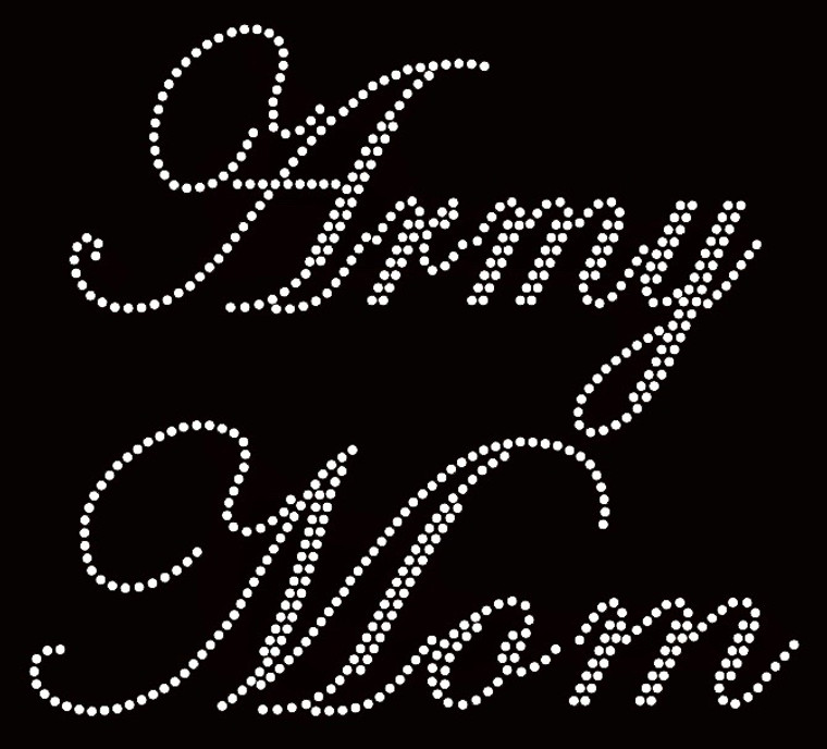 Army Mom Rhinestone Transfer Iron on