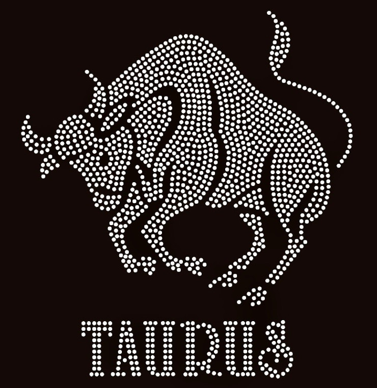 TAURUS Zodiac Horoscope Astrology sign Rhinestone Transfer