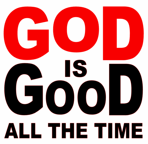 (2 qty) God is Good all the Time (New) Religious Vinyl Transfer (Red White)