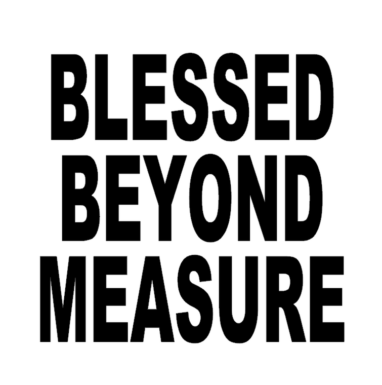  Blessed Beyond Measure Vinyl Transfer (Black)