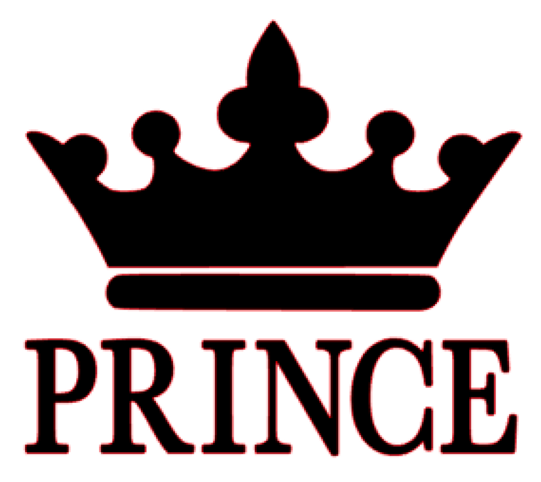  Prince Crown Vinyl Transfer (Black)