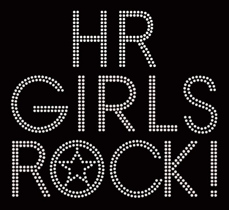 HR Girls Rock (Clear) Rhinestone Transfer