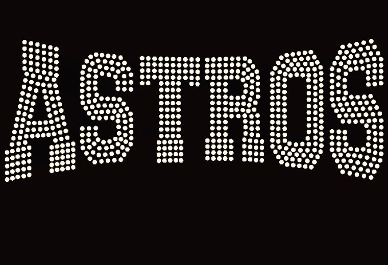 Astros Mascot Rhinestone Transfer Iron On