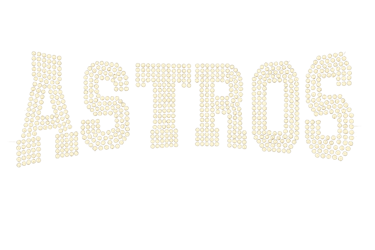 Astros Mascot Rhinestone Transfer Iron On