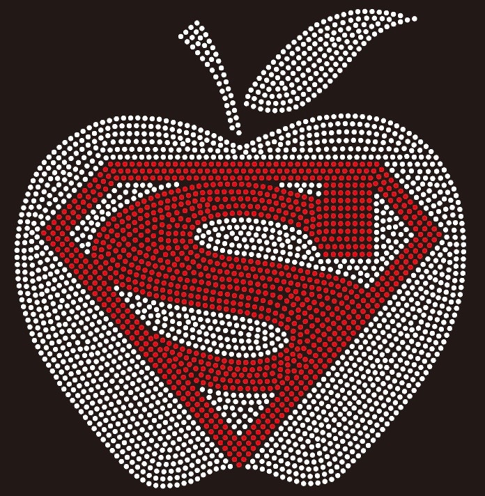 Super Apple - Custom Rhinestone Transfer