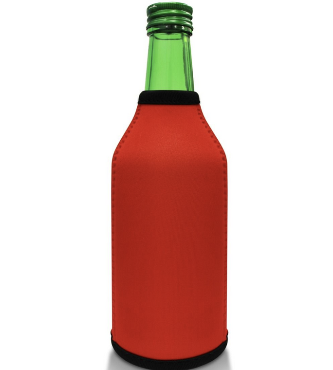 Red Bottle Koozie Neoprene