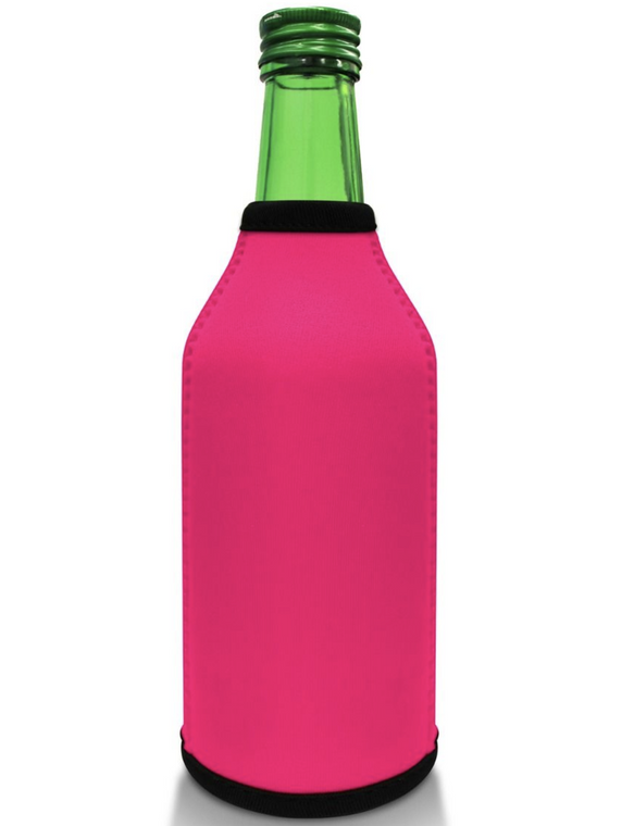 Hot Pink Bottle Koozie Neoprene