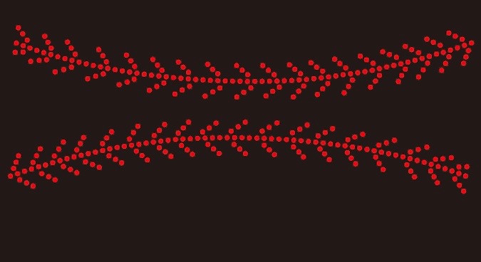 (9x1.5) Baseball Stitches only (on top and bottom) McCabe Rhinestone Transfer
