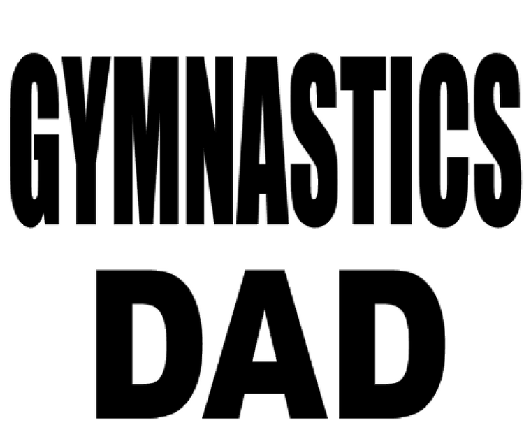 (2 qty) Gymnastics DAD custom Vinyl Transfer (Black )
