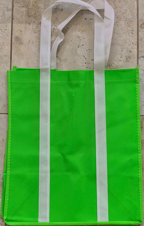 Two Tone Tote Bag (Green) 12.4"W x 14"H x 8.7"D