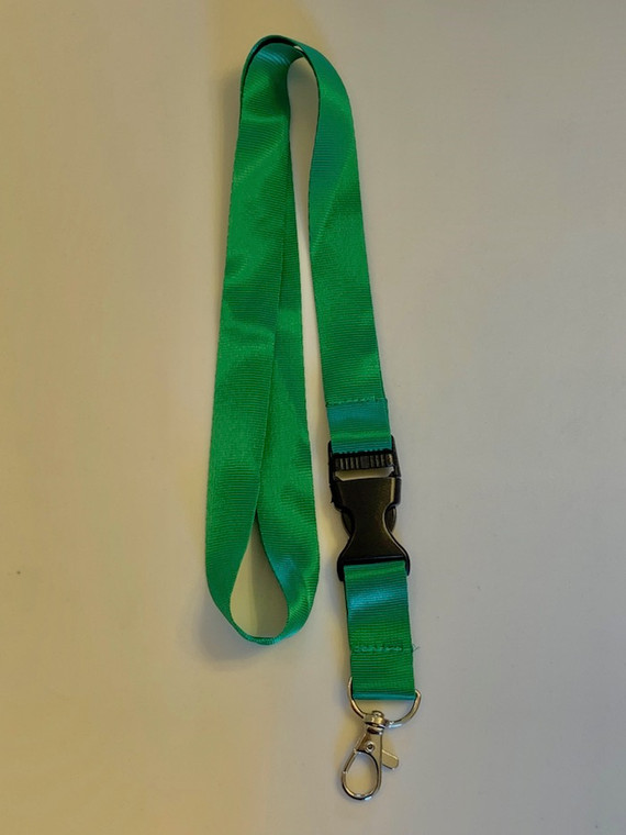 Lanyard double clip safety break away (Green)