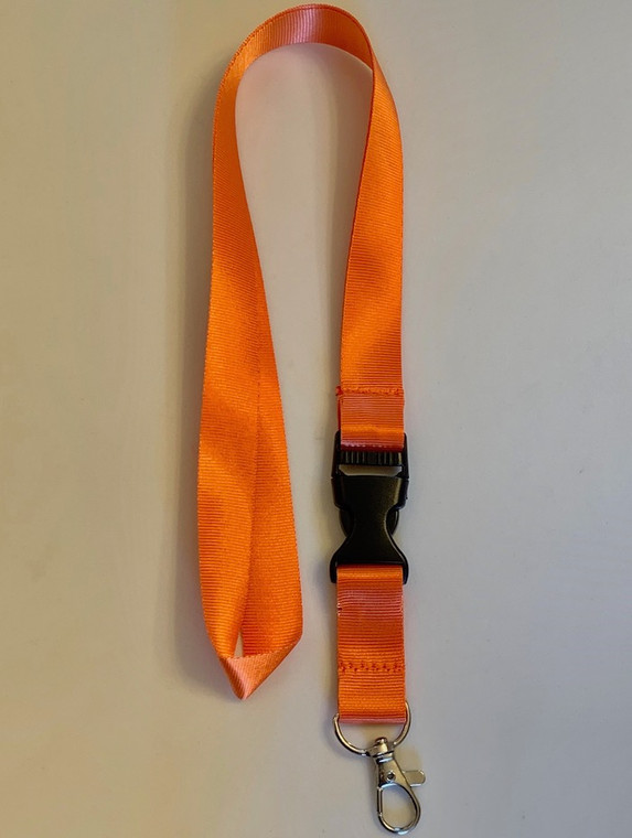 Lanyard double clip safety break away (Orange)