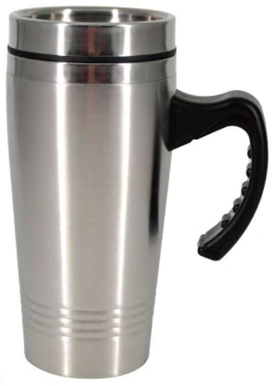 Tumbler 16 OZ with handle, double wall Travel Mug (Stainless Steel)