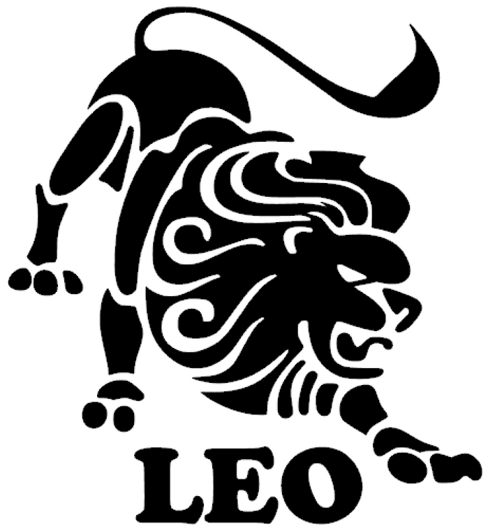 LEO Zodiac horoscope Vinyl Transfer (BLACK)